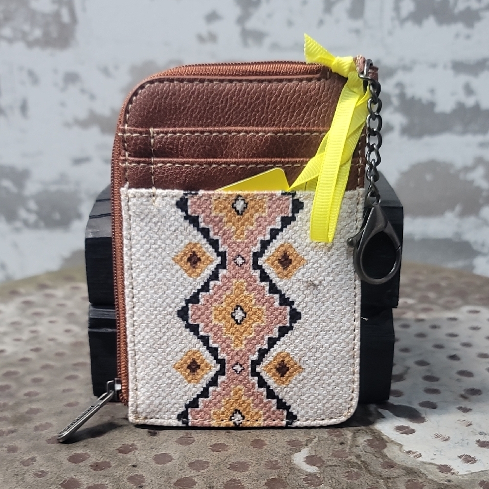 Light Brown Canvas Cardholder